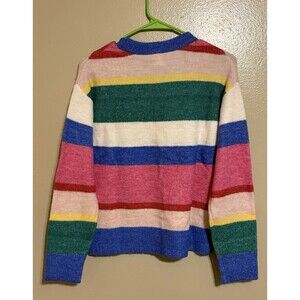 Espirit Women’s Multicolor Stripe Crewneck Sweater Size XS Long Sleeve NWT
